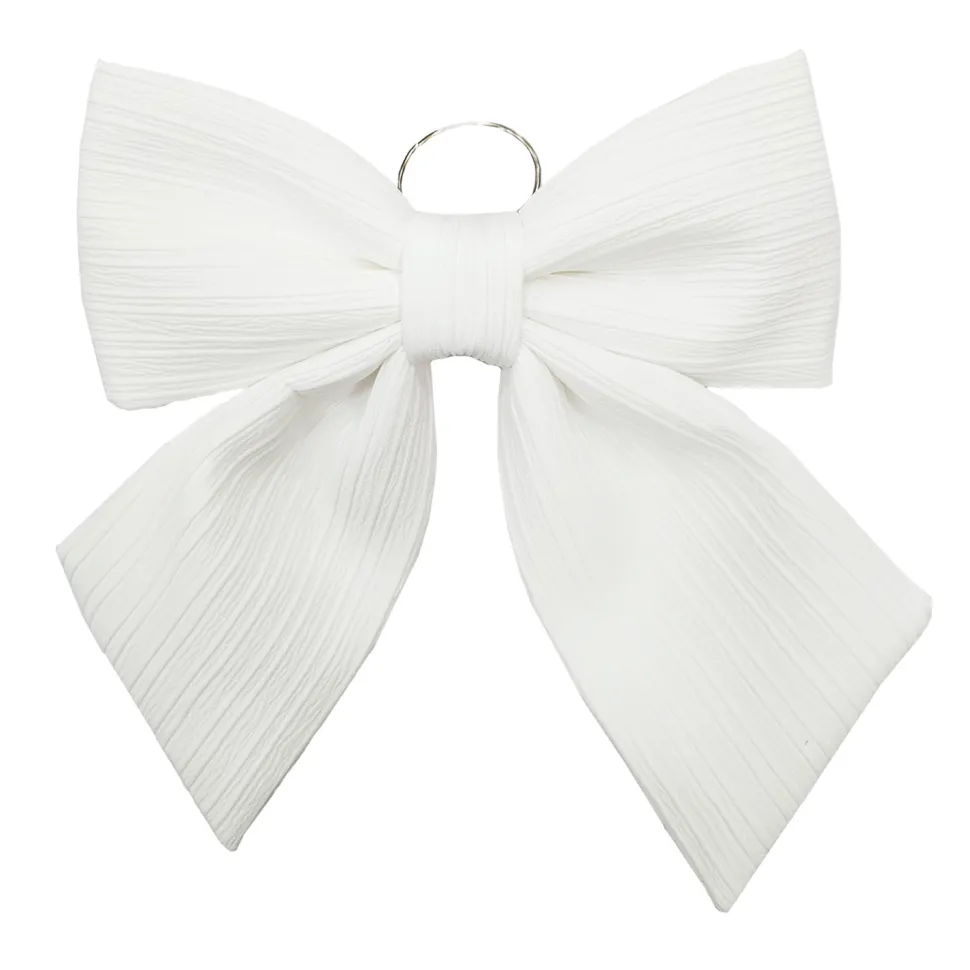 BOW SPONGE/FABRIC 13.5″ WHITE