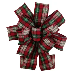 BOW TREE TOPPER 11″x31″ PLAID