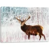 CANVAS 16″ X 12″ LED – REINDEER WINTER SCENE