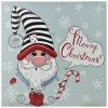 CANVAS 16″X16″ 30 FIBERS GNOME W/ CANDY CANE (TMR)