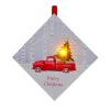 CANVAS 5″X5″ 1 LED W/ TREE ON A TRUCK