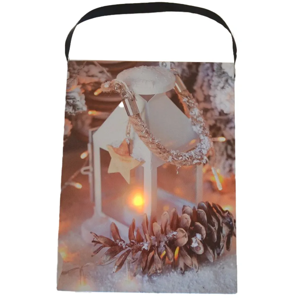 CANVAS 6″X8″ 1 LED WHITE LANTERN