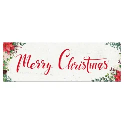 CANVAS 24″x8″ LIGHT UP “MERRY CHRISTMAS” 30PCS LED FIBERS+6/18TIMER