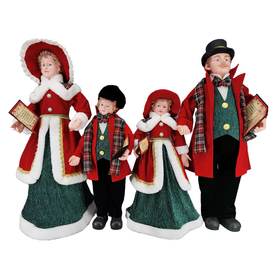 CAROLER FAMILY 4PC 29″-36″ RED/GREEN/BLACK