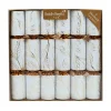 CHRISTMAS CRACKER PREMIUM 6PCx12″ WHITE GOLD LEAF PRINT
