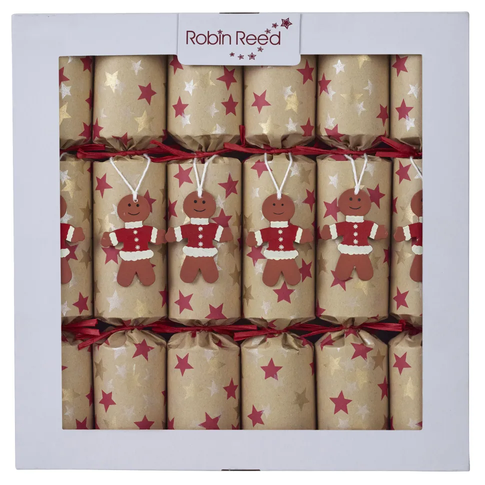 CHRISTMAS CRACKER PREMIUM 6PCX12″ GINGERBREAD W/ PICCADILLY GIFT INSIDE