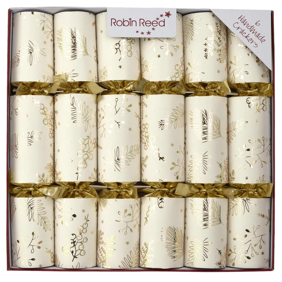 CHRISTMAS CRACKER PREMIUM 6PCX12″ GOLD LEAF W/ PICCADILLY GIFT INSIDE