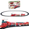 CHRISTMAS STEAM TRAIN SET W/MOVEMENT, LIGHTS & MUSIC 20PCS – B/O 63″x43.5″