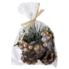 CRAFT BAG 5″X6″ COPPER BERRIES & BELLS W/ PINE CONES
