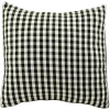 CUSHION DECORATIVE 14″ X 14″ WHITE/ BLACK CHECK
