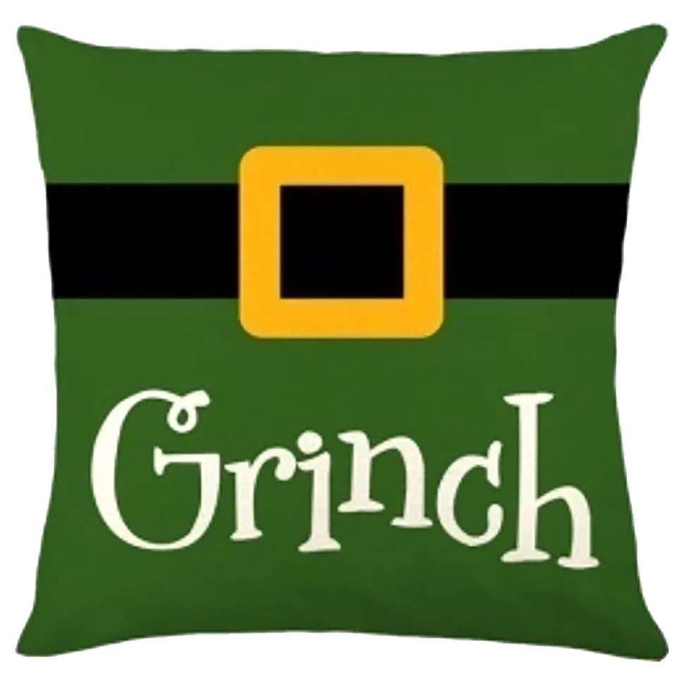 CUSHION DECORATIVE 16″x16″ “GRINCH” GREEN