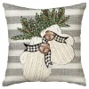 CUSHION DECORATIVE 16″x16″ MITTENS IVORY/GRAY/GREEN