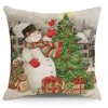 CUSHION DECORATIVE 16″x16″ SNOWMAN SCENE