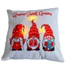 CUSHION LIGHTED 16″X16″ 3 LED+6/18 TIMER “GNOME SWEET GNOME” WHITE/ RED