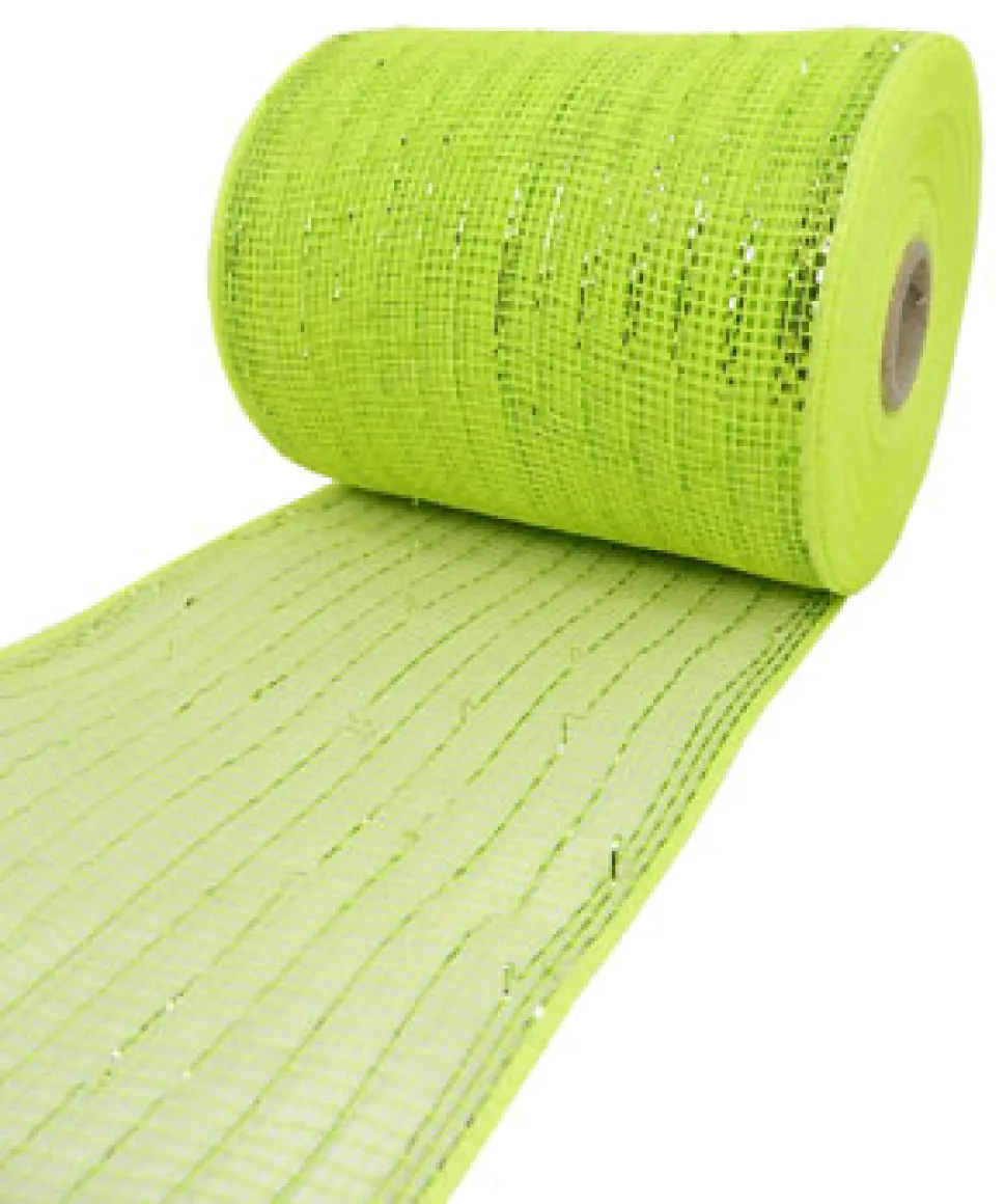 DECOR MESH 06″ X 20 YDS GREEN (LIME)SPARKLE
