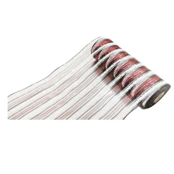 DECOR MESH 10.5″ X 10 YDS RED/WHITE/BLACK