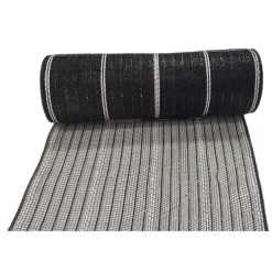 DECOR MESH 10x10 YDS LN BLACK W/ BLACK & WHITE METALLIC