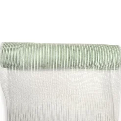 DECOR MESH 10”X10 YDS SM MINT WITH WHITE METALLIC