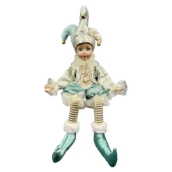 DOLL SITTING 17″ MINT/GOLD