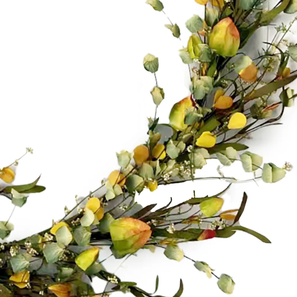 FALL GARLAND MIXED LEAF W/ MINI CLUSTER BERRIES 71″ GREEN/MULTI