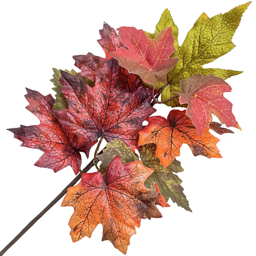 FALL SPRAY 16″ MAPLE LEAF ORANGE/MULTI