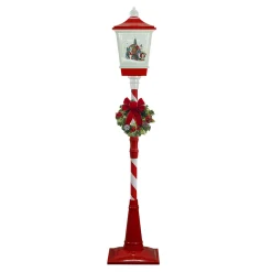 FLOOR LANTERN WITH MOVING SKYWHEEL & SNOWMAN SNOWING SCENE 72″ W/MUSIC