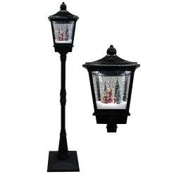FLOOR LANTERN WITH REINDEER SNOWING SCENE 74″