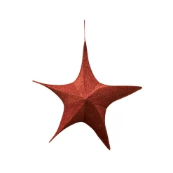 FOLDING SHIMMER STAR 16″ RED