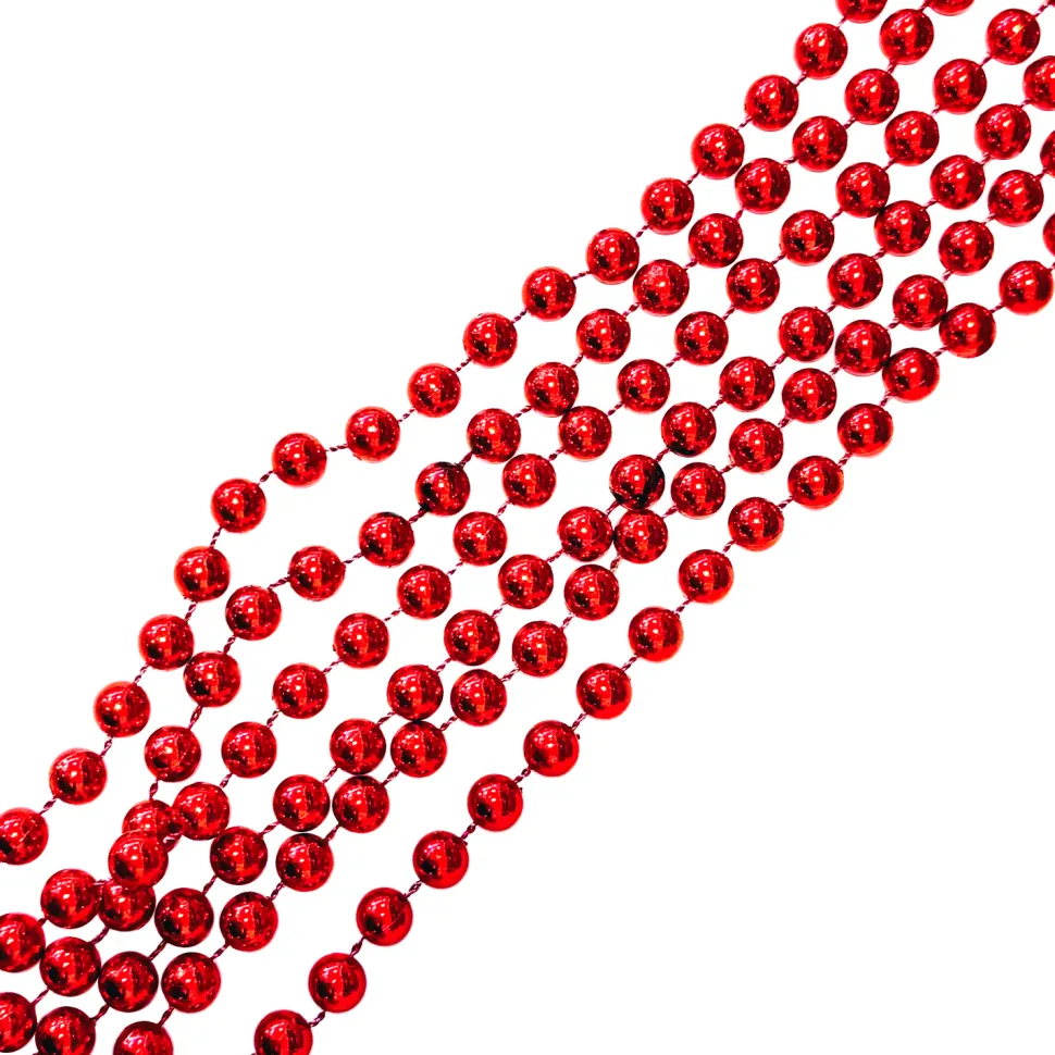 GARLAND BEAD 10MM 108″/9FT (2.7M) RED