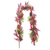GARLAND GRN 72″ RED CLUSTER BERRY W/PINE & CONES