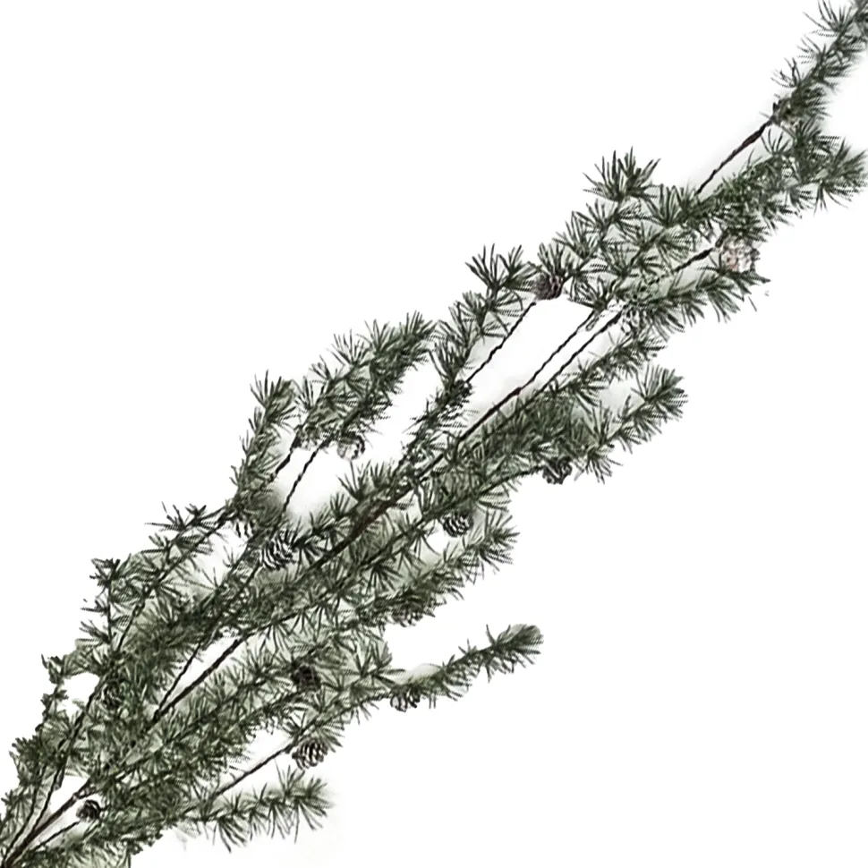 GARLAND PINE 47″ FROSTED HANGING BRANCHES W/ MINI PINE CONES