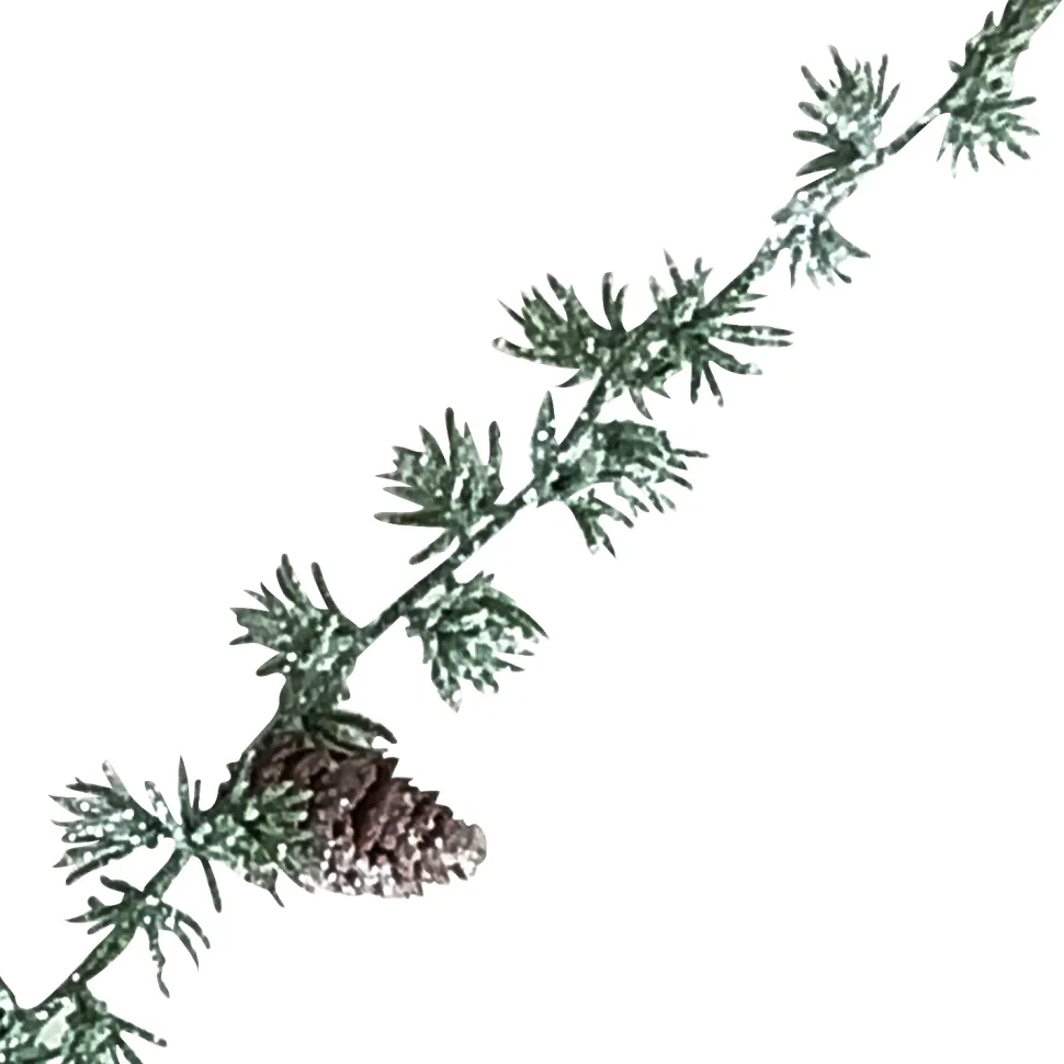 GARLAND PINE 47″ HANGING ICED PINE W/ PINE CONES