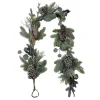 GARLAND PINE 72″ MIXED PINE W /WHITE WASHED PINE CONES & BLUE BERRY