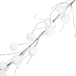 GARLAND SNOWBALL 65″ X20 W/ NATURAL FROSTED BRANCH