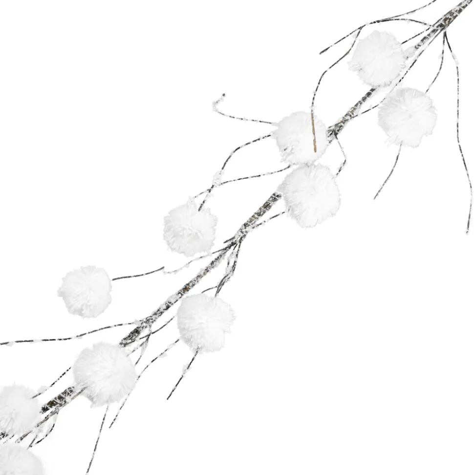 GARLAND SNOWBALL 65″ X20 W/ NATURAL FROSTED BRANCH