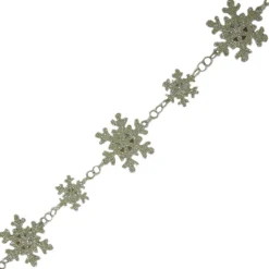 GARLAND SNOWFLAKE 67″/170CM W/ CHAMPAGNE GLTR