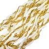 GARLAND 5S-TWISTED 108″/9FT (2.7M) ROSE GOLD/ WHITE BEAD & STAND