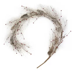 GARLAND TWG 72″ PINE NEEDLE DRY W/ PINE CONES & BERRY