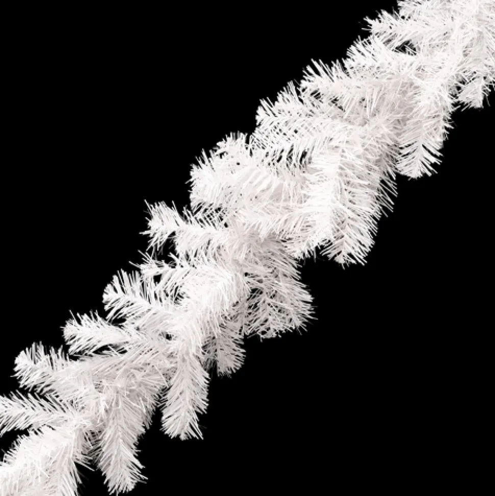 GARLAND WHITE/ CLEAR WINTER FROST 9′ X 10″ 180 TIPS