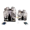 GIFT BOX WIRE 6″/8″ WITH LED LIGHTS & DECORATION SET OF 2