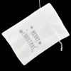GIFT SACK WHITE FELT 8″ X 10″ W/MERRY CHRISTMAS EMBROIDERY