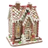 GINGERBREAD HOUSE W/ LED (YELLOW) 9.4″ CLAY DOUGH