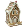 GINGERBREAD HOUSE W/ LED (YELLOW) 8.3″ CLAY DOUGH