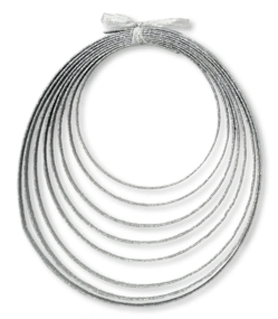 GLITTER RIBBON 15 FT. SILVER