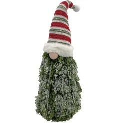 GNOME PINE BODY|FABRIC HAT RED/GREEN 8″x18.5″ FROSTED