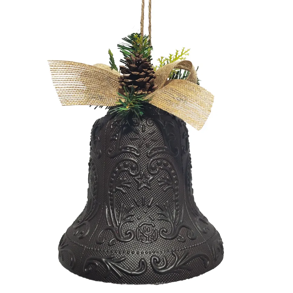 LIBERTY BELL EMBOSSED PVC DARK BROWN 6″ W/ PINE & CONE