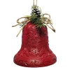 LIBERTY BELL EMBOSSED PVC RED ANTIQUE 6″ W/ PINE & CONE
