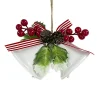 LIBERTY BELL WHITE SHINYx2 5″ W/ PINE & SHEER BOW