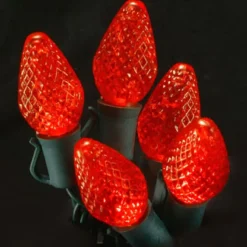 LIGHT LED O/D C7 FACETED 25L RED