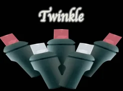 LIGHT LED O/D CONICAL 70L RED/ WHITE TWINKLE